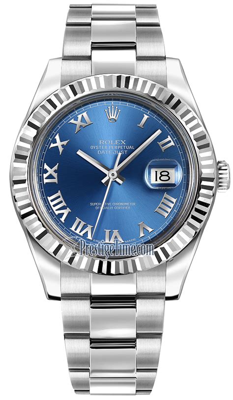 rolex 116334 blue roman|pre owned rolex 116334.